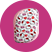 Расческа Compact Styler Hello Kitty Candy Stripes